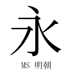 フォント　明朝